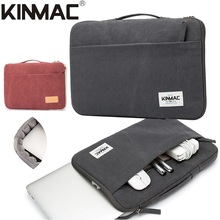 Shockproof Brand Kinmac Handbag Laptop Bag 12,13,14,15,15.6 inch,Waterproof Canvas Sleeve Case For MacBook Air Pro PC Dropship 2024 - buy cheap