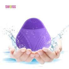 SWOISS Electric Sonic Vibration Facial Cleansing Brush Pore Skin Deep Washing Cleaner Waterproof Face Skin Beauty Care Tools 2024 - buy cheap