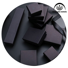 MADALENA SARARA  50pcs/lot Jewelry Box Kraft Paper Box Black Color Multi Sizes For Earrings Bracelet Necklace Storage Gift Box 2024 - buy cheap