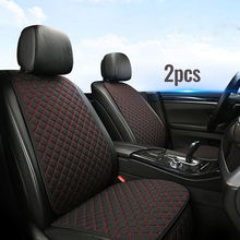 Protetor de assento de carro de linho e tecido respirável, 2 peças, almofada para assento de automóvel, acessórios automotivos de interior 2024 - compre barato