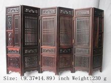( Mini )Exquisite Chinese Classical Hand carved collection of hongshan chicken wings wood folding screen 2024 - buy cheap