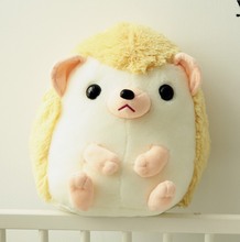 yellow plush hedgehog toy round creative big hedgehog doll gift toy about 45cm 2024 - buy cheap