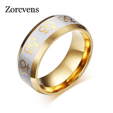 Женские золотые кольца ZORCVENS, обручальное кольцо из нержавеющей стали для геев, ювелирные изделия 2024 - купить недорого