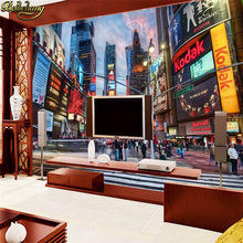 beibehang 3d papel de paede KTV wine dessert cafe personalized wall paper papel parede streets New York 3d mural wallpaper roll 2024 - buy cheap