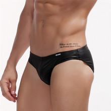 Sexy Mens Underwear Briefs PU Leather Gay Underwear Briefs Men Underwear Man Underpants Men's Briefs Slip Hombre Slips Brand 2024 - buy cheap