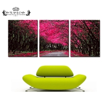 Modern Style Canvas Paintings 3 Piece Decorative Pictures painting by numbers cuadros decoracion Wall Art - Flower road DY017 2024 - buy cheap