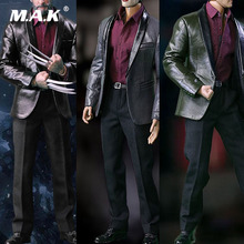 S02 1/6 Scale Male Figure Clothes Accessory Set Men's Fashion Leather Suit Clothes Set for PH/COOMODEL Action Figure Body 2024 - buy cheap