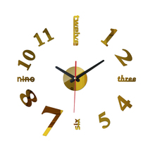 Новинка 2019 кварцевые настенные часы современный дизайн Reloj De Pared большие декоративные часы 3d Diy акриловое зеркало для гостиной 2024 - купить недорого