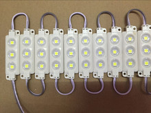500 PÇS/LOTE SMD 5050 módulo 3 leds para iluminação de publicidade ao ar livre 12 V branco módulo