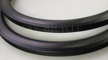 Llantas de carbono Clincher de 45mm, superficie con hoyuelos, 26mm de ancho, 20/24 orificios, luz de pista de freno de basalto, Círculo de roacing llanta de bicicleta de carretera o cx 2024 - compra barato