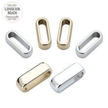 LINSOIR 40pcs Gold Color Slider Spacer Beads Fit 10*2.5mm Leather Cord Metal Large Big Hole Beads For Jewelry Making Diy F5356 2024 - buy cheap