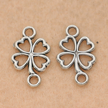 30pcs Tibetan Silver Plated Clover Connector for Pendants Bracelet  Jewelry Making Accessories DIY 20x13mm 2024 - buy cheap