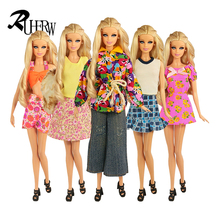 Vestido informal de alta calidad para muñeca Barbie, accesorios de muñeca hermosa, 5 unids/lote, Envío Gratis 2024 - compra barato