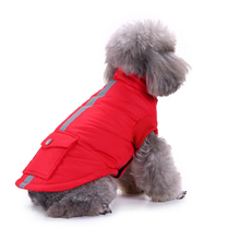 Пальто для собак, зимняя теплая одежда для маленьких собак, Светоотражающий Жилет для питомцев, куртка для щенков, одежда для плюшевых чихуахуа, йоркширских собак, задний карман 2024 - купить недорого