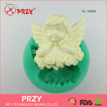 Angel Baby Molds Rose Flower Resin Candle Mould Chocolate Candy Moulds Form of Cake 3D Handmade Soap Silicone Mold NO.:S8003 001 2024 - buy cheap