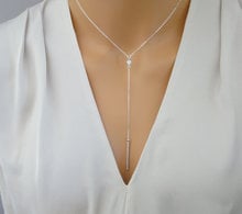 Collar de plata de ley 2016 Y Circonia cúbica para mujer, joyería de fiesta, 100%, barra larga, 925 2024 - compra barato