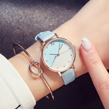 Fashion Ladies Watch Pink Female Leather Strap Quartz Wrist Watch Rose Gold Women Watches Bracelet Watch Montre Femme 2018 2024 - buy cheap