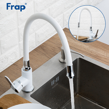 FRAP Kitchen Faucet modern style flexible kitchen sink mixer faucet taps red white black color single handle cold and hot water 2024 - buy cheap