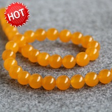 2021 New For Necklace&Bracelet 10mm Natural Yellow Turkey Chalcedony Beads Round DIY Stone Loose Beads 15inch Fashion Jewelry 2024 - buy cheap