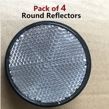 4pcs White Round Reflectors Screwed Motorcycle Trucks Cars Trailer RV Campervan Auto Rear/Tail/Side/Signal Accessories 2024 - buy cheap
