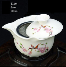 New Gaiwan tea set Bone China Tea cup Dehua Tureen tea porcelain teacup tea set for High-quality Travel kettle with filiter 2024 - buy cheap