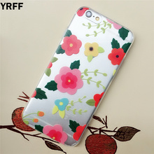 YRFF Para iphone 6 Caso Moda 6 Rosas Flor Phone Case Para iphone 6 S Da Tampa Do Caso Macio Casos TPU Flor Capa 2024 - compre barato