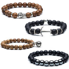 Beads bracelet High quality Natural wooden Buddha head bead bracelet  Lucky Natural stone Beads bracelets for women & men 2024 - buy cheap