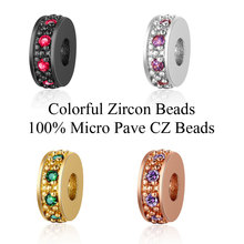 3pcs/lot 24 Color DIY Spacer Zircon Beads Wholesale 100% High Quality Micro Pave CZ Spacer Bead for Beaded Bracelets Making 2024 - buy cheap