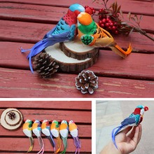 12PCS,15*4.8CM decorative Small parrot Artificial Foam,Feather Colorful Birds With Claws Or Magnet,DIY Christmas Ornaments Bird 2024 - buy cheap