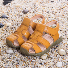 Verão meninos sapatos crianças sandálias criança verão praia casual andando sandálias de couro genuíno sapatos de salto plano sapatos outwear 2024 - compre barato