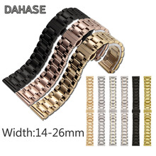 14 16 17 18 19 20mm 21 22mm 23 24 26mm 5 Beads Replacement Stainless Steel Watch Band Metal Watch Straps Bracelet 2024 - buy cheap