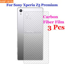 3 Pcs/Lot For Sony Xperia Z5 Premium / Dual 5.5" 3D Non-slip Clear Carbon Fiber Back Film Screen Protector Protective Sticker 2024 - buy cheap