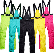 Men Ski Pants Brands New Outdoor Sports High Quality Suspenders Trousers Women Windproof Waterproof Warm Winter Snow Snowboard 2024 - buy cheap