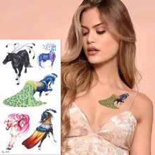 temporary tattoo women phoenix waterproof tatoo horse tattoo sticker waterproof water tattoo peacock fashion tattoos for girls 2024 - buy cheap