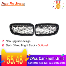 2pcs Front Kidney Grille New Meteor Bright Black Car Front Grille Fit For BMW F30 328i 335i 2012-2016 Racing Grills 2024 - buy cheap