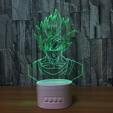 3D luces anime siete dragón multicolor Bluetooth altavoz LED modelo lámpara regalo creativo producto acrílico Z100 2024 - compra barato