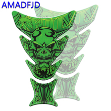 AMADFJD наклейка на бак мотоцикла 3D череп логотип Tankpad наклейки на бак мотоцикла аксессуары защитные наклейки 2024 - купить недорого