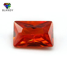 5A 2x3mm~13x18mm Rectangle Shape Orange Color Cubic Zirconia CZ Stone Synthetic Gems For Jewelry Making 2024 - buy cheap