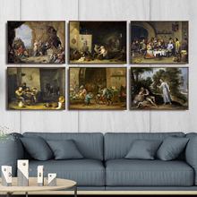 Decoração da casa de Impressão Da Arte Da Lona Parede Pictures Poster Impressões de Lona Pinturas Belga David Teniers Pintura Figura 2024 - compre barato