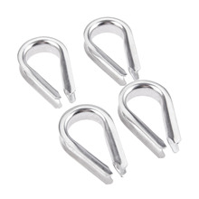 4 Pcs Boat 12mm 1/2 Inch Wire Rope Cable Thimble Sleeves Stainless Steel M12 Wire Rope Thimbles Wirerope Clamps Crimping Marine 2024 - buy cheap