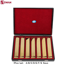 Tremolo de cor dourada de 24 buracos, 4 tamanhos, com caixa de presente, instrumento musical, órgão para colecionar gaita 2024 - compre barato