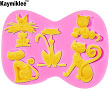 F1211 Chocolate Silicone Molds 3D Resin Kitten Cat Fondant Gumpaste Surgarcraft Moulds Tools 2024 - buy cheap