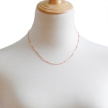 1 PCS Fashion Rose Gold Filled Snake Necklace Link Chain Gift 18inch Link Chain Necklace Jewelry Gifts 2024 - buy cheap