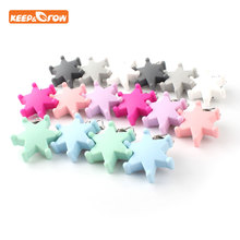 Keep&grow 1Pc Six-pointed Star Pacifier Clips Silicone Hexagram Holder DIY Baby Teether Necklace Accessories Nipple Clasp 8Color 2024 - buy cheap