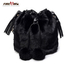 Luxury brand soft Rabbit Fur crossbody bag for women 2019 women messenger bags Fur shoulder bag Female Aliexpress Dropshipping 2024 - buy cheap