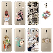 For Huawei Mate 9 10 20 Lite Phone Case Silicone Travel Girl Camera Cartoon Dot Soft Back Cover For Huawei Mate 7 8 9 10 20 Pro 2024 - buy cheap