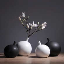 2018 в скандинавском стиле керамические вазы с орнаментом креативная белая и черная ваза для цветов современные украшения дома 2024 - купить недорого