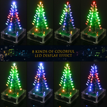 Árbol de Navidad de acrílico con luz LED de fácil fabricación, módulo de Kit de aprendizaje electrónico de música, bricolaje 2024 - compra barato