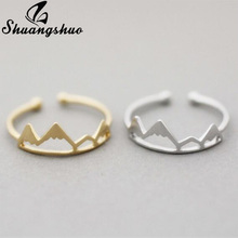 Shuangshuo-anillo Vintage de Fashoin para mujer, anillos abiertos de montaña de nieve para mujer, joyería de compromiso de boda, anillo de amor, regalo de cumpleaños, Bisutería 2024 - compra barato