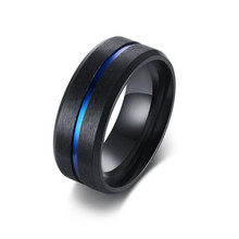3 вида цветов классическое мужское кольцо 8 мм из нержавеющей стали IP цветное покрытие матовое готовое Кольцо черное бойфренд модный подарок 2024 - купить недорого